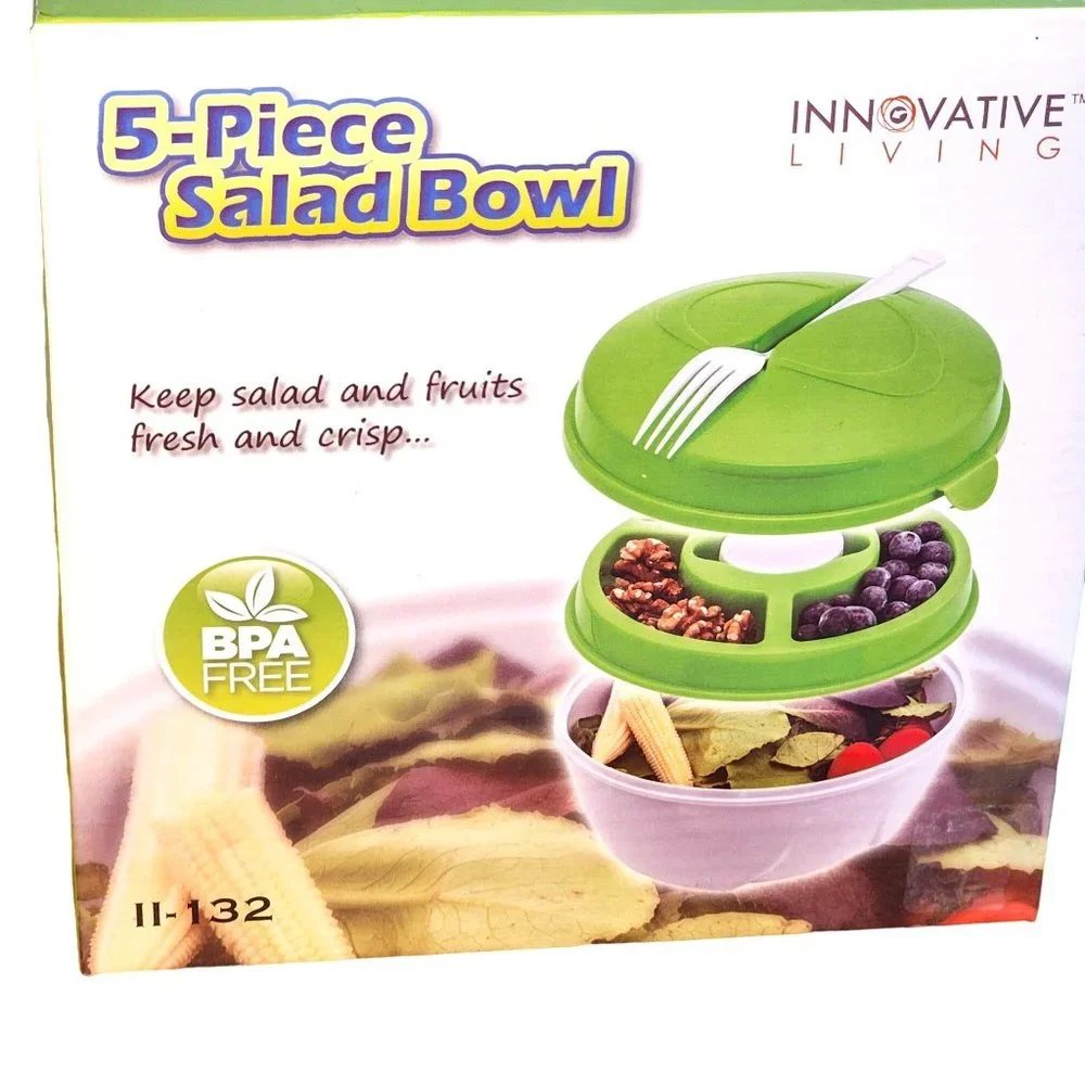 Innovative‎ 5 Piece On The Go Salad Bowl Set New In Box